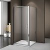 80x80x185cm Duschabtrennung Duschkabine Drehtür Dusche Duschwand 6mm NANO Echtglas mit Duschtasse aus Kunststein
