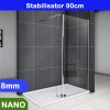Walk in Duschabtrennung Duschwand 8mm NANO Glas 110x200cm