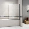 Badewanne 2-ftg.Falttür Duschwand duschabtrennung 90X140cm