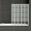 Badewanne 5-ftg.Falttür Duschwand duschabtrennung 120X140cm