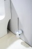 WC Garnitur mit WC Bürste Toilettenbürstehalter Glas Edelstahl Klobürste Rund
