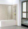 90 x 140 cm Badewanne 2 tlg. Faltwand Duschwand duschabtrennung