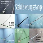 30-140 cm Haltestange Stabilisator Stabilisierungsstange für 6-8mm /6-10mm Duschkabine Duschwand walk in Glaswand