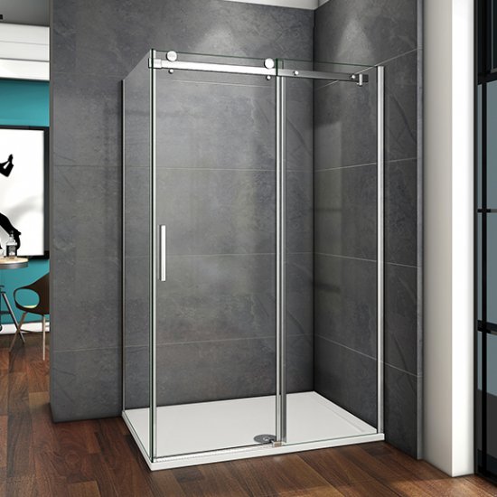 110x70x195cm Duschabtrennung Schiebetür Duschkabine Duschwand Dusche Echtglas SK - zum Schließen ins Bild klicken