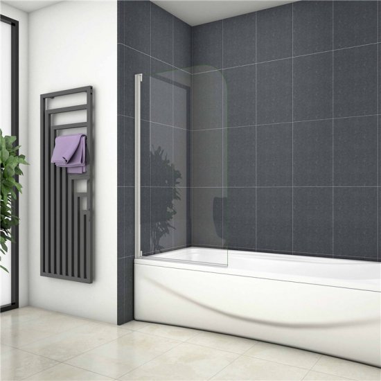 80x140cm Badewanne Drehen Duschwand Duschabtrennung - zum Schließen ins Bild klicken
