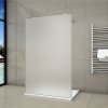 B.70-140cmxH.200cm begehbare Dusche Walk in Milchglas mit Glasschutzfolie 10mm NANO Glas Duschkabinen +2xStabilisator