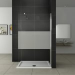 Walk in Dusche Duschwand Duschabtrennung Echtglas 10mm NANO Glas