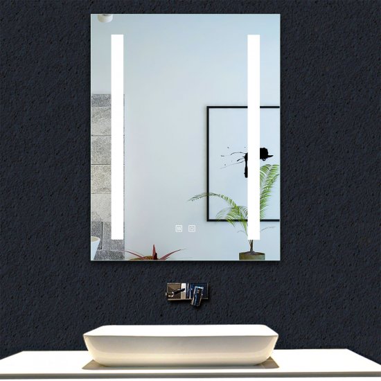 50×70 cm LED Badspiegel 2xTouch Beschlagfrei [Typ E] - zum Schließen ins Bild klicken