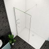 B.80-120cm H.200cm 8mm NANO Glas Walk in Duschkabine Duschabtrennung Duschwand mit Dusche Glas Regal Badregal