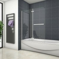 Badewanne 2-ftg.Falttür Duschwand duschabtrennung 100X140cm