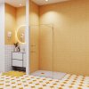 90x200cm 8mm NANO Glas Walk in Duschkabine Duschabtrennung Duschwand mit Dusche Glas Regal Badregal