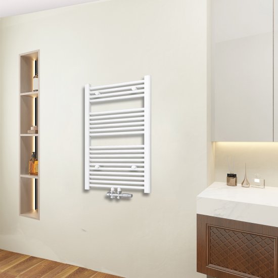 Design Badheizkörper Handtuchwärmer Mittelanschluss Design weiss 1000x500 mm - zum Schließen ins Bild klicken