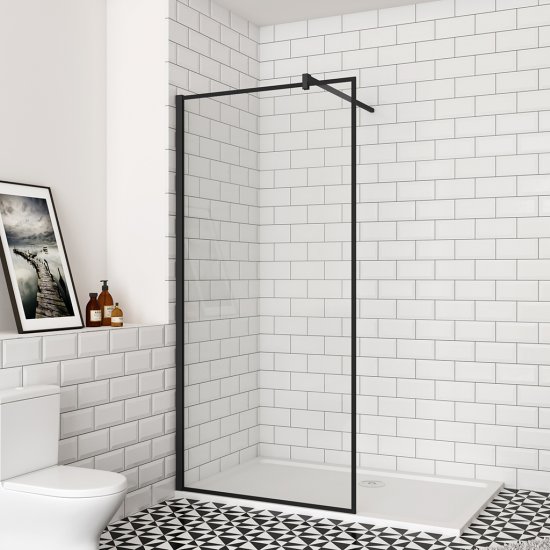 Walk in Dusche Duschwand Duschabtrennung Echtglas 8mm NANO Glas - zum Schließen ins Bild klicken