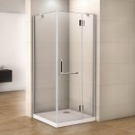 100x90X190cm Duschkabine Scharniertür uschabtrennung Tür 8mm NANO + Seitenwand 5mm NANO Glas