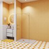 120x200cm 8mm NANO Glas Walk in Duschkabine Duschabtrennung Duschwand mit Dusche Glas Regal Badregal