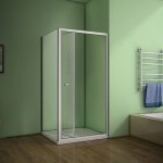 Duschkabine Duschabtrennung Falttür Glass Duschwand Dusche 80x90x185cm