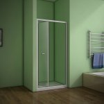 Duschkabine Duschabtrennung Falttür Glass Duschwand Dusche 80x185cm