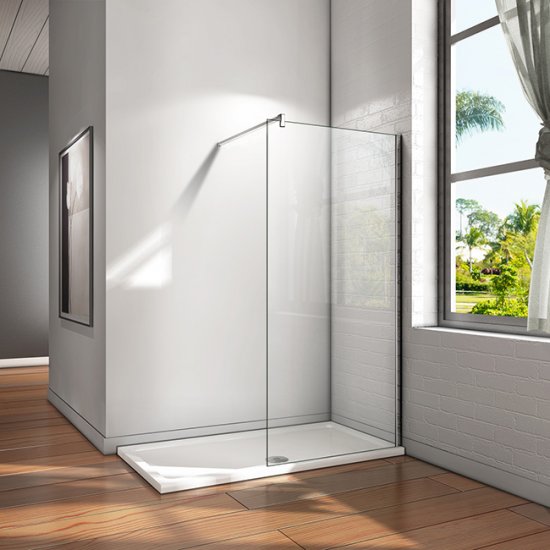 Walk in Duschabtrennung Duschwand 10mm NANO Glas 70x200cm - zum Schließen ins Bild klicken