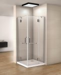 Duschkabine Duschabtrennung,8mm NANO Glas,2 x Scharniertür,Eckig Duschkabinen 190cm Höhe