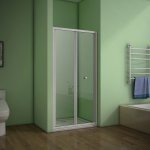 76cm/80cm/90cm/100cm x185cm Duschkabine Duschabtrennung Falttür Glass Duschwand Dusche