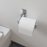 Toilettenpapierhalter Gebürstet Edelstahl ohne Bohren kleben Bad/Küche