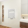 Design Badheizkörper Handtuchwärmer Mittelanschluss Design weiss oval 800x600 mm