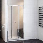 100x185cm Duschkabinen Klapptür 5mm ESG Glas Nischentür badezimmer glastür dusche Falttür