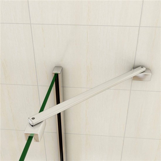 45cm ein Diagonal Wandhalterung Stabilisierungsstange für Duschkabine Duschwand Badewanne Aufsatz - zum Schließen ins Bild klicken