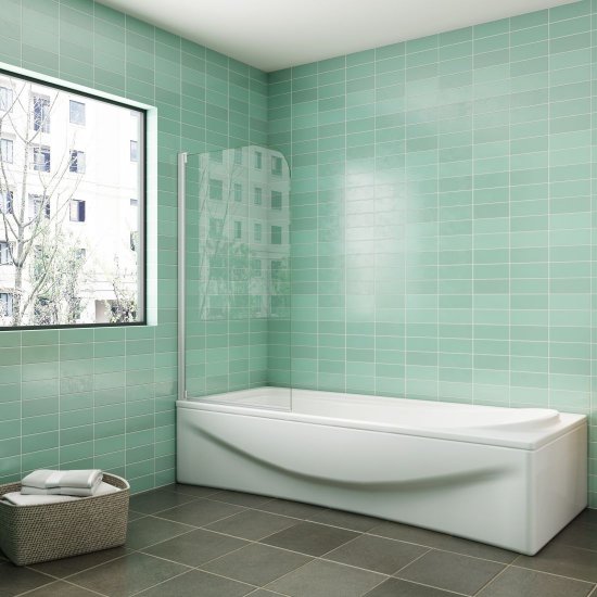 75x140cm Badewanneaufsatz Drehe-Duschwand Duschabtrennung - zum Schließen ins Bild klicken