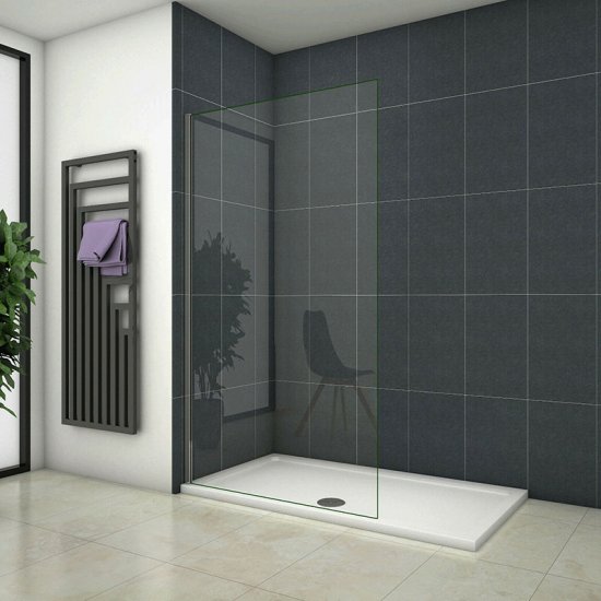 Walk in Dusche Duschwand 130x200cm Duschabtrennung Echtglas 10mm NANO Glas Duschkabine - zum Schließen ins Bild klicken