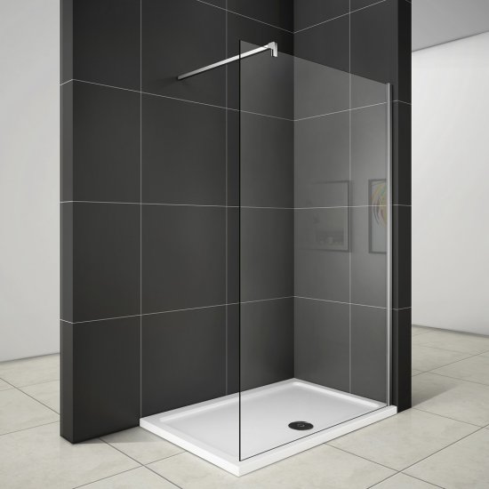 100x200cm Walk in Dusche Duschwand Duschabtrennung Echtglas 8mm NANO Glas Duschkabine - zum Schließen ins Bild klicken