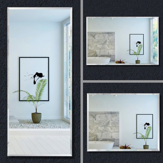50x70 cm Faccettenspiegel Wandspiegel Badspiegel Kristallspiegel Garderobenspiegel - zum Schließen ins Bild klicken