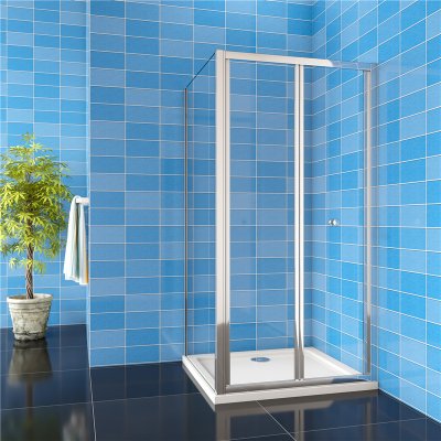 Duschtür Duschkabine Duschabtrennung Duschwand Falttür 70 und 100 cm transparent 