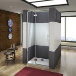 80x195cm Duschkabine Duschabtrennung Scharniertür Eckeinstieg Duschwand Dusche Mit Duschtasse 80x80x3cm