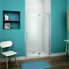 90X185cm Duschabtrennung Duschwand Nischentür 6mm NANO Glas,Höhe 185cm