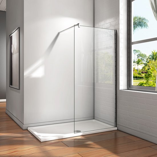 Walk in Duschabtrennung Duschwand 8mm NANO Glas 85x200cm - zum Schließen ins Bild klicken