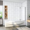 Badewannenaufsatz 2-tlg.Faltwand Duschwand 180°drehbar Nano Glas Duschabtrennung