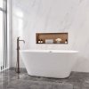Freistehende Badewanne 150x70xH.58 cm weiße Acrylwanne inkl. Ab-/Überlauf