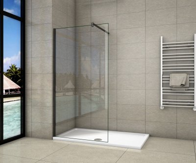 30-160cm Walk In Duschabtrennung 8mm Nano-Glas Duschkabine ESG Duschwand Dusche