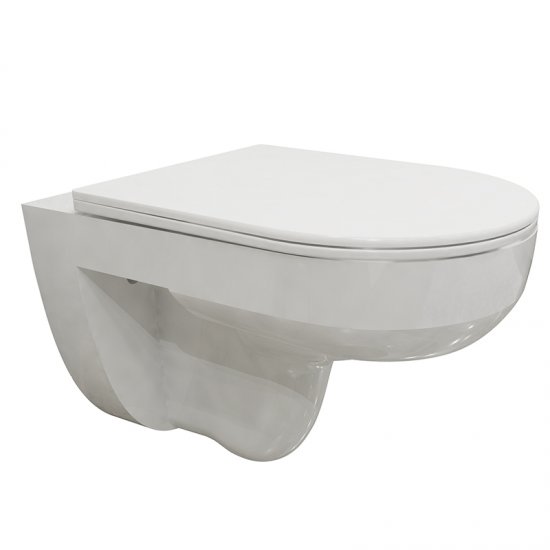 Badezimmer Soft-Close Sitz Spülrandlos Design Hänge WC Toilette - zum Schließen ins Bild klicken