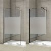 70-140x200cm Schwarz Walk in Duschabtrennung satinierte Duschwand 10mm NANO Glas mit Glasschutzfolie dusche