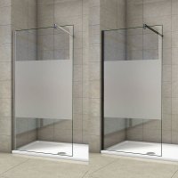 70-140x200cm Walk in Duschabtrennung satinierte Duschwand 10mm NANO Glas mit Glasschutzfolie dusche