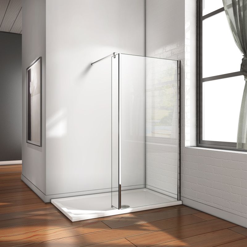 30-160cm Walk in Dusche Duschabtrennung Duschkabine Duschwand mit 8mm Nano Glas 