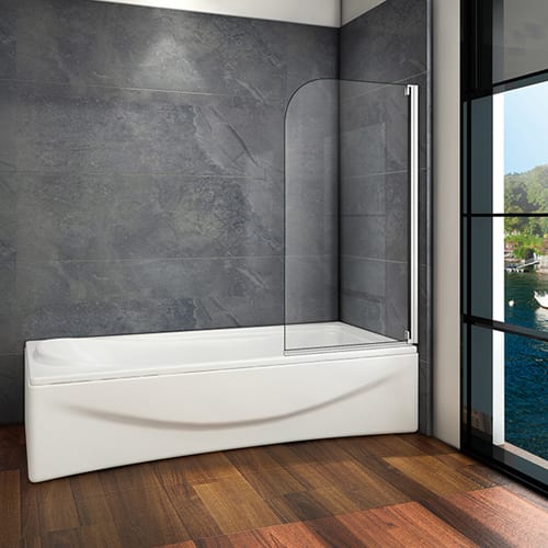 75x140cm Badewanne Drehen Duschwand Duschabtrennung - zum Schließen ins Bild klicken